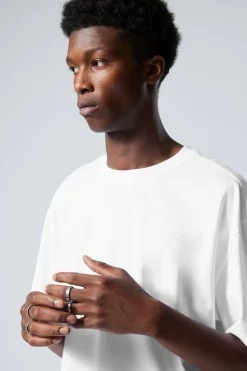 Weekday OVERSIZED HEAVYWEIGHT T-SHIRT white Best