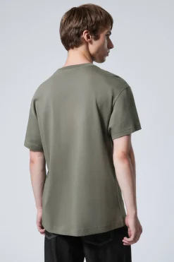 Weekday OVERSIZED HEAVYWEIGHT T-SHIRT light khaki green New