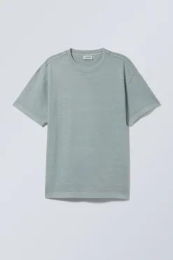 Weekday OVERSIZED HEAVYWEIGHT T-SHIRT washed grey/blue Cheap