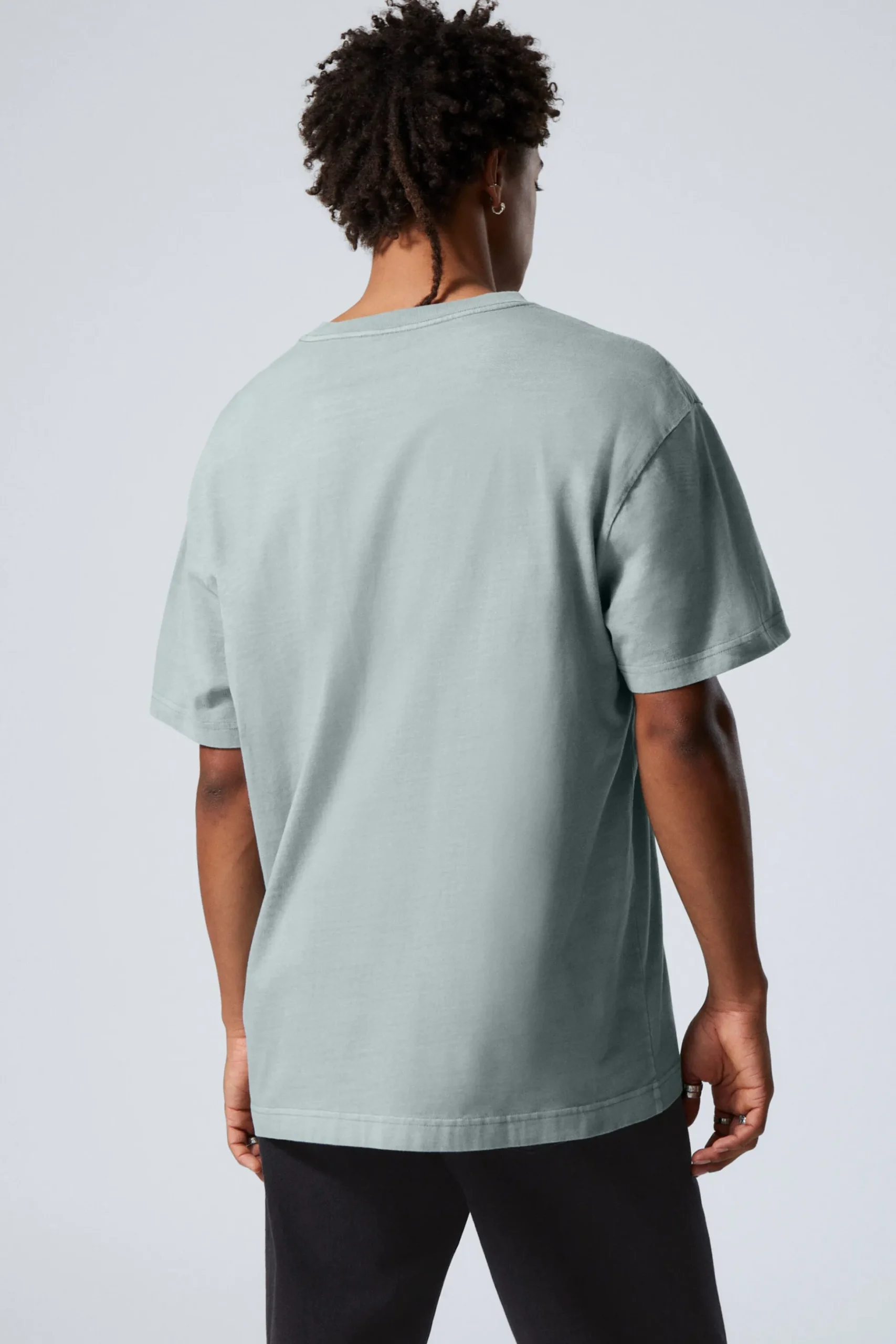 Weekday OVERSIZED HEAVYWEIGHT T-SHIRT washed grey/blue Cheap