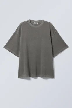 Weekday OVERSIZED HEAVYWEIGHT T-SHIRT washed black Fashion