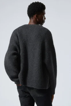 Weekday OVERSIZED KNITTED WOOL-BLEND SWEATER black Online