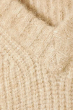 Weekday OVERSIZED KNITTED WOOL-BLEND SWEATER dusty beige Hot