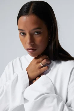 Weekday OVERSIZED LONG SLEEVE T-SHIRT white Cheap