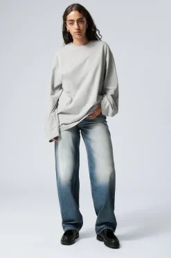 Weekday OVERSIZED LONG SLEEVE T-SHIRT light grey Discount