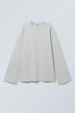 Weekday OVERSIZED LONG SLEEVE T-SHIRT light grey Discount