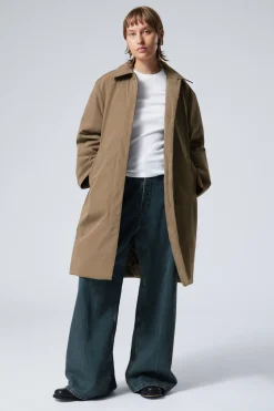 Weekday OVERSIZED PADDED CAR COAT beige khaki Best Sale