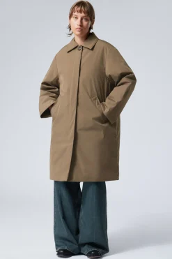 Weekday OVERSIZED PADDED CAR COAT beige khaki Best Sale