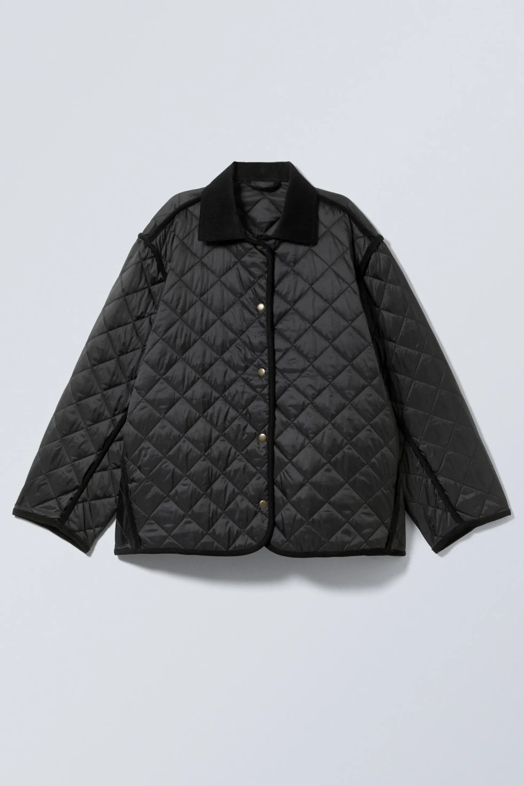 Weekday OVERSIZED QUILTED LINER JACKET black Discount