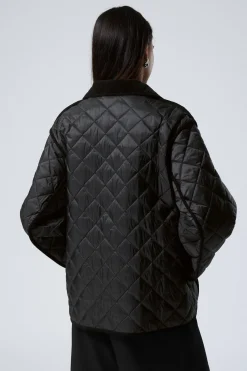 Weekday OVERSIZED QUILTED LINER JACKET black Discount