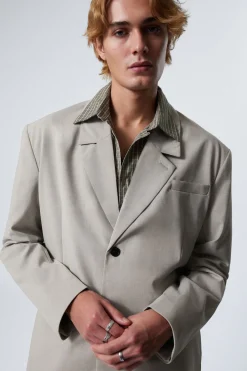 Weekday OVERSIZED SINGLE BREASTED BLAZER light dusty mole New