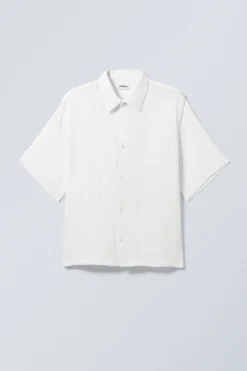 Weekday OVERSIZED STRUCTURED SHORT SLEEVE SHIRT white Best