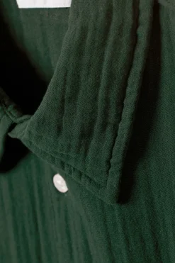 Weekday OVERSIZED STRUCTURED SHORT SLEEVE SHIRT dark green Online