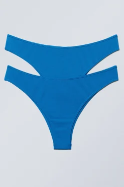 Weekday 2-PACK CHEEKY MODAL BRAZILIAN BRIEFS bright blue Cheap