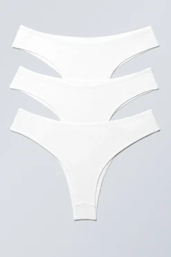 Weekday 3-PACK INEZ BRAZILIAN COTTON BRIEFS white Best