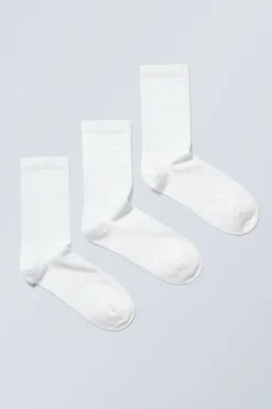 Weekday 3-PACK SPORT SOCKS white Discount
