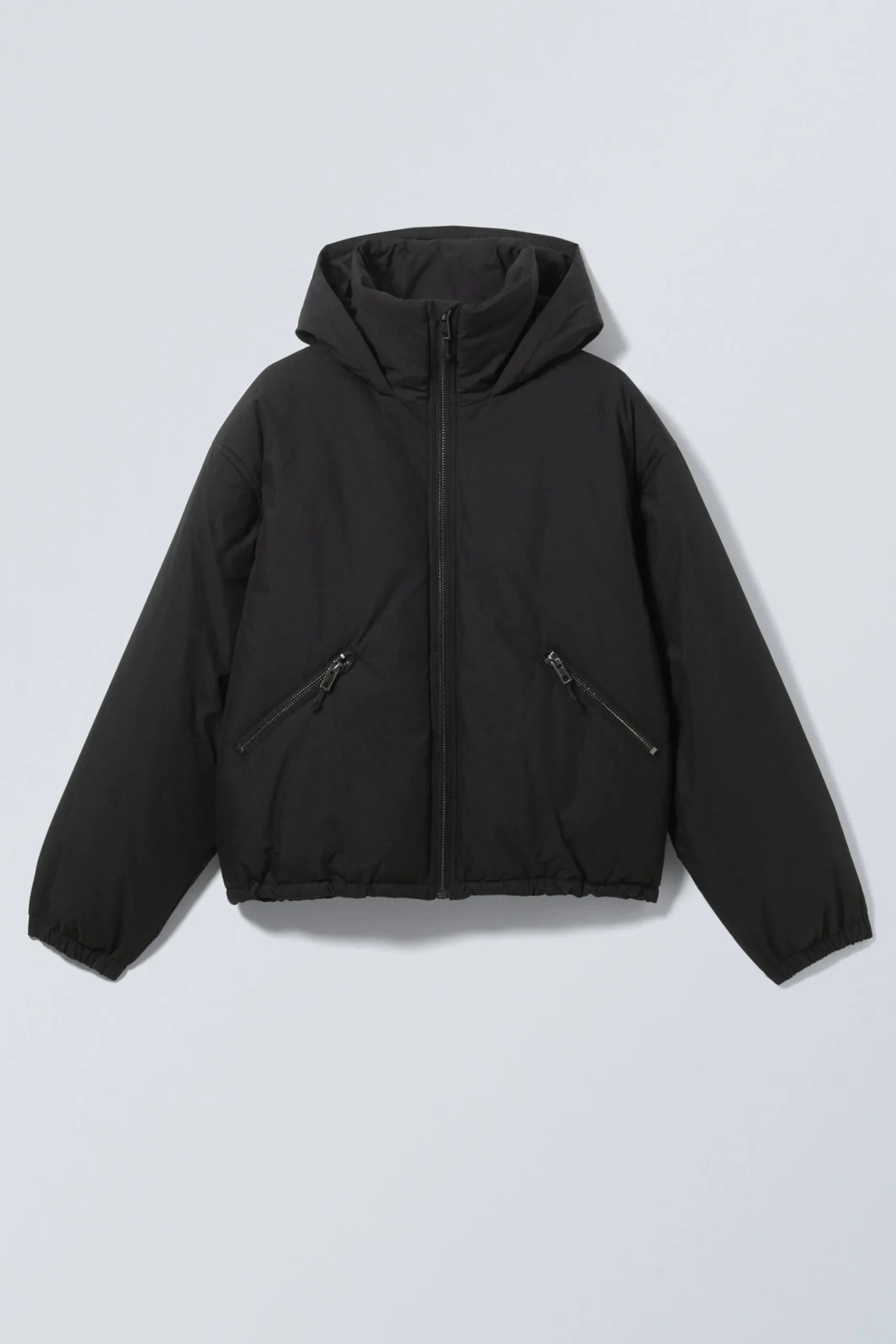 Weekday PADDED HOODED PUFFER JACKET black Flash Sale