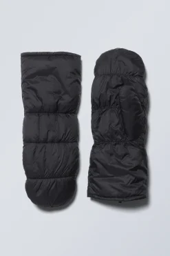 Weekday PADDED NYLON MITTENS black Fashion