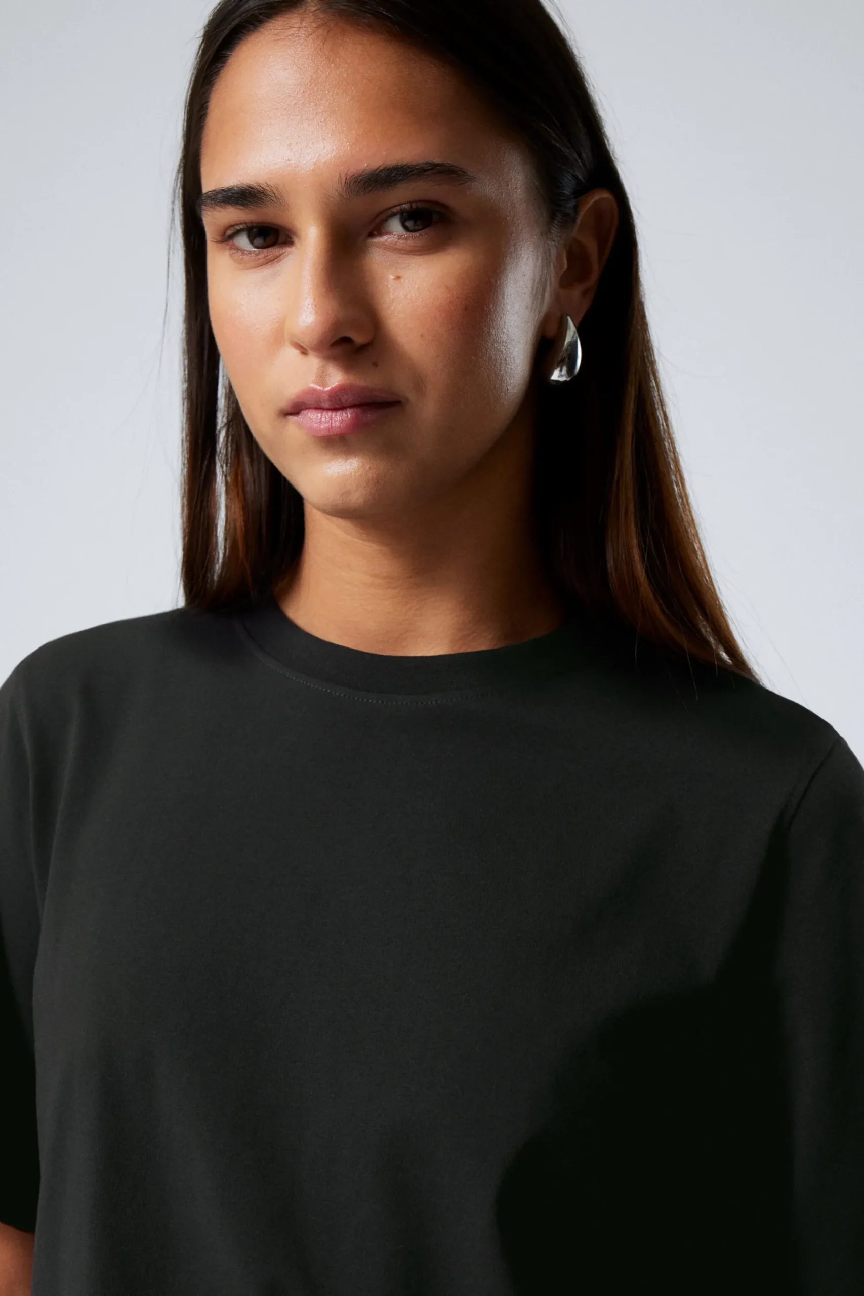 Weekday PERFECT BOXY T-SHIRT black Fashion