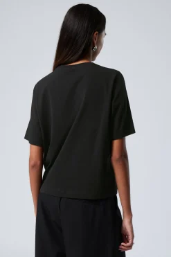 Weekday PERFECT BOXY T-SHIRT black Fashion