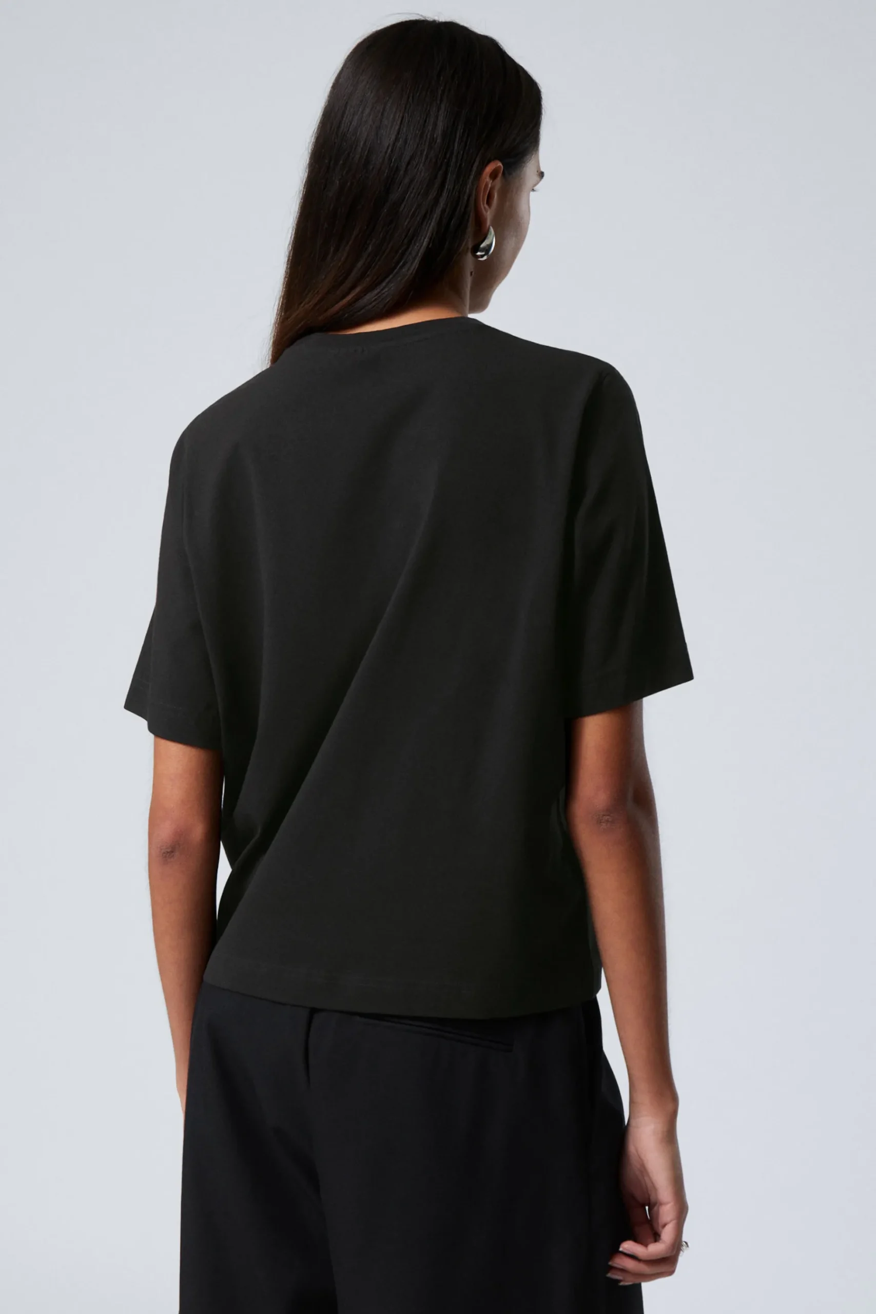 Weekday PERFECT BOXY T-SHIRT black Fashion