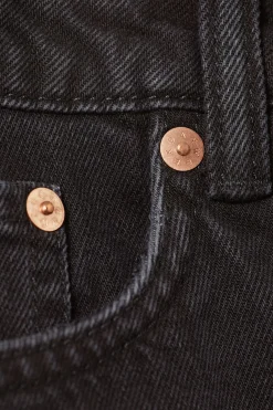 Weekday PIN MID RISE REGULAR STRAIGHT LEG JEANS black lux black Sale