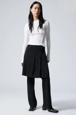 Weekday PLEATED MIDI SKIRT black Sale