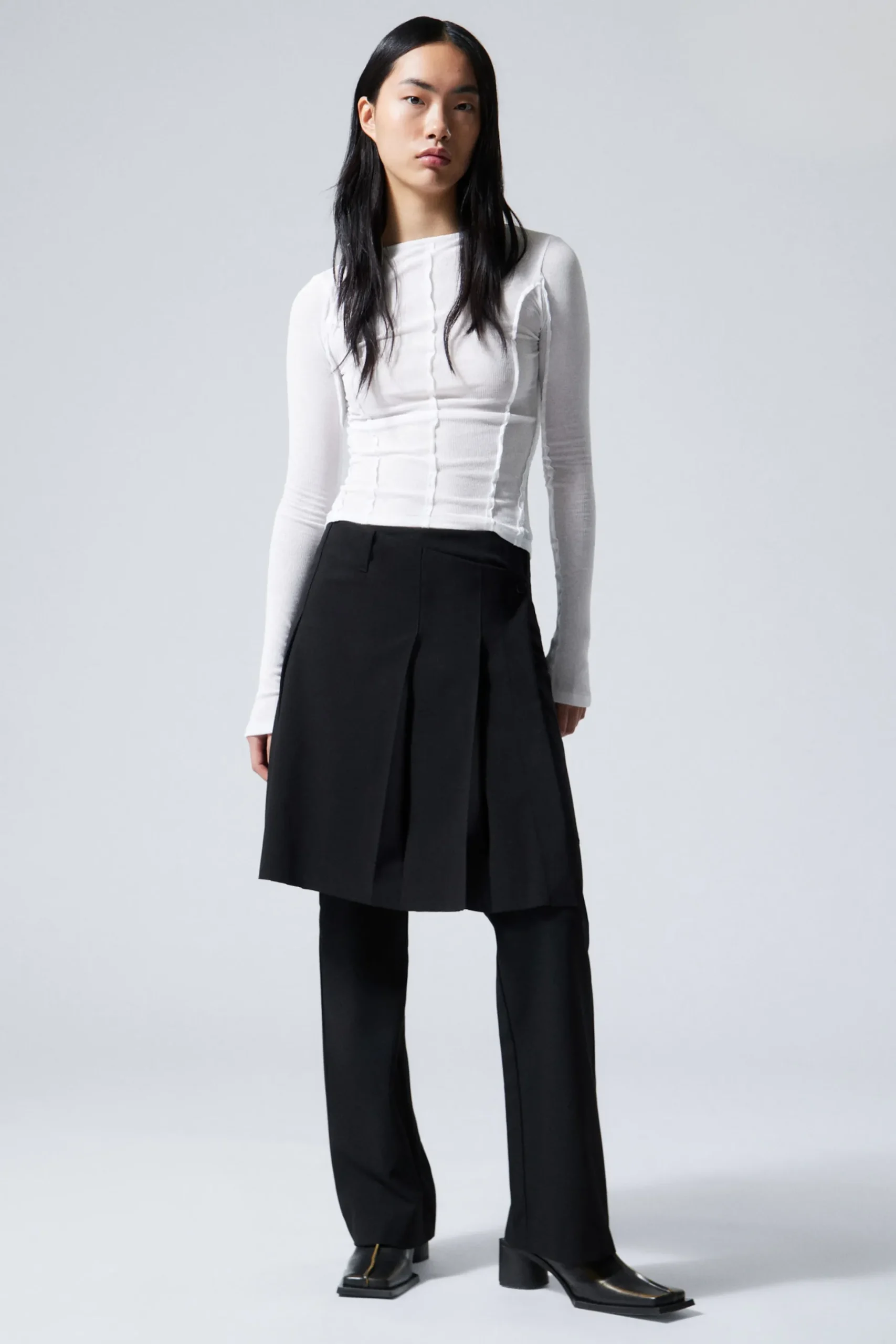 Weekday PLEATED MIDI SKIRT black Sale