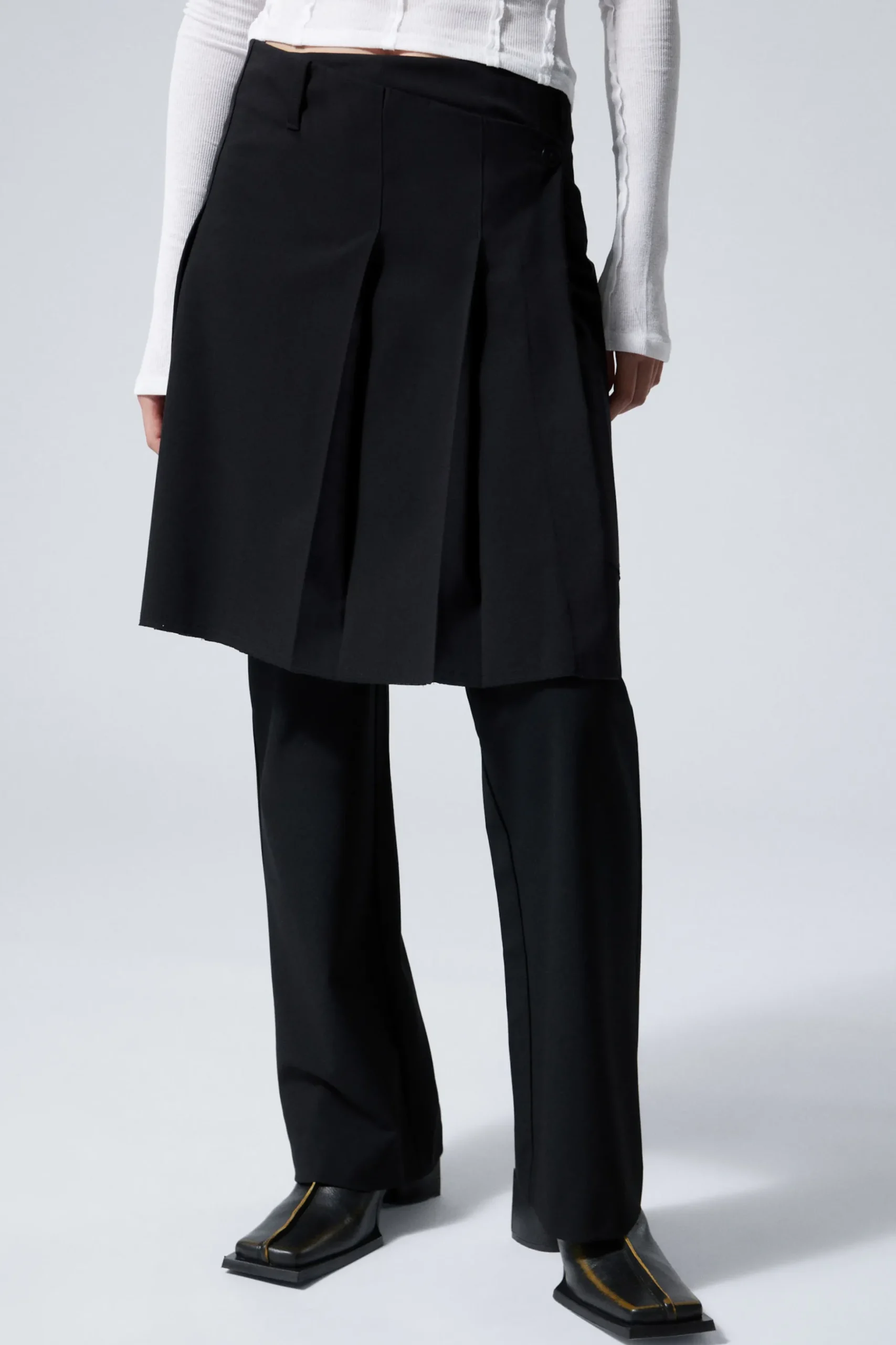 Weekday PLEATED MIDI SKIRT black Sale