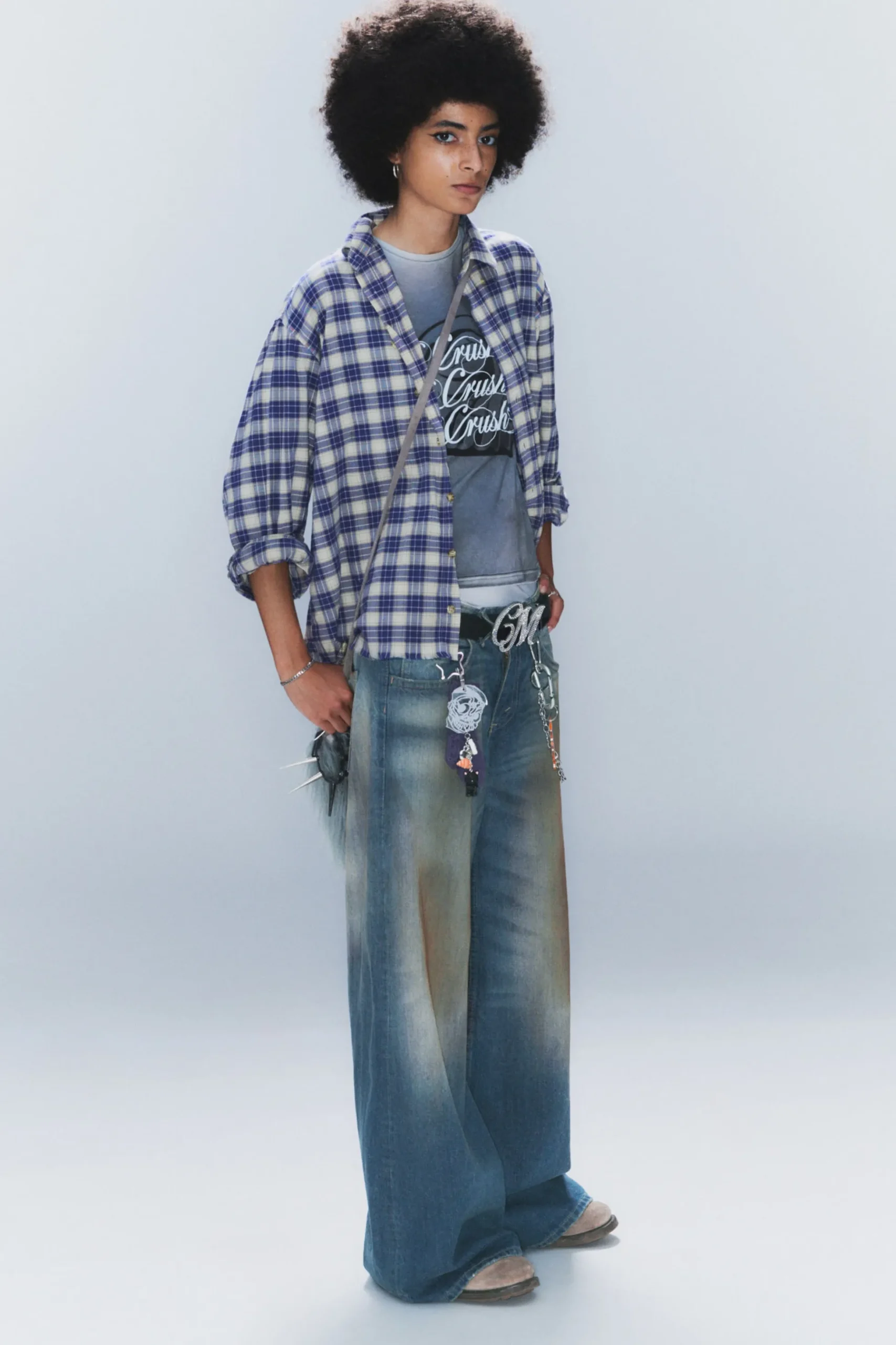 Weekday POSER REGULAR WAIST LOOSE WIDE JEANS grime blue Hot