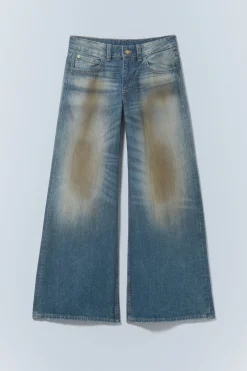 Weekday POSER REGULAR WAIST LOOSE WIDE JEANS grime blue Hot