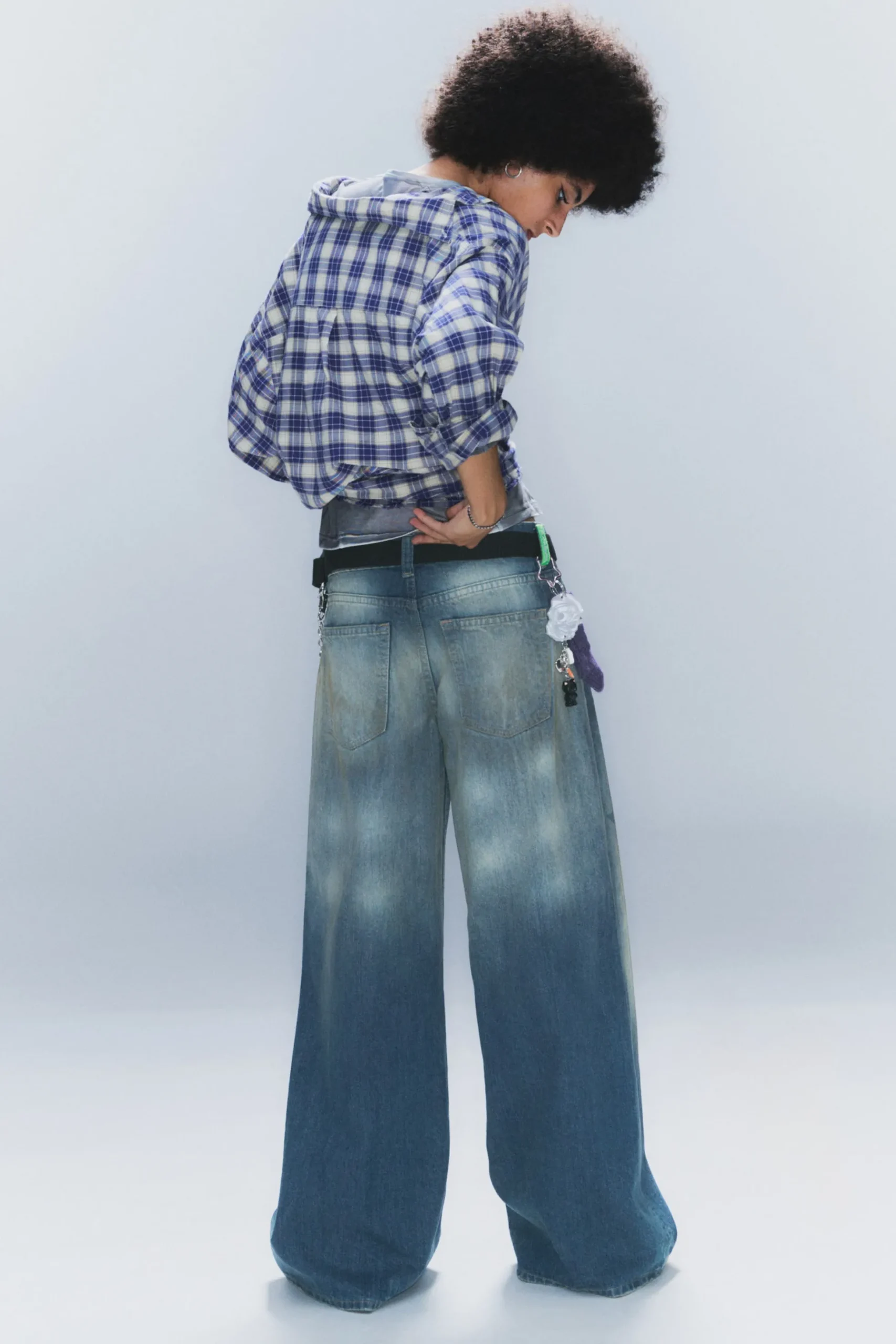 Weekday POSER REGULAR WAIST LOOSE WIDE JEANS grime blue Hot