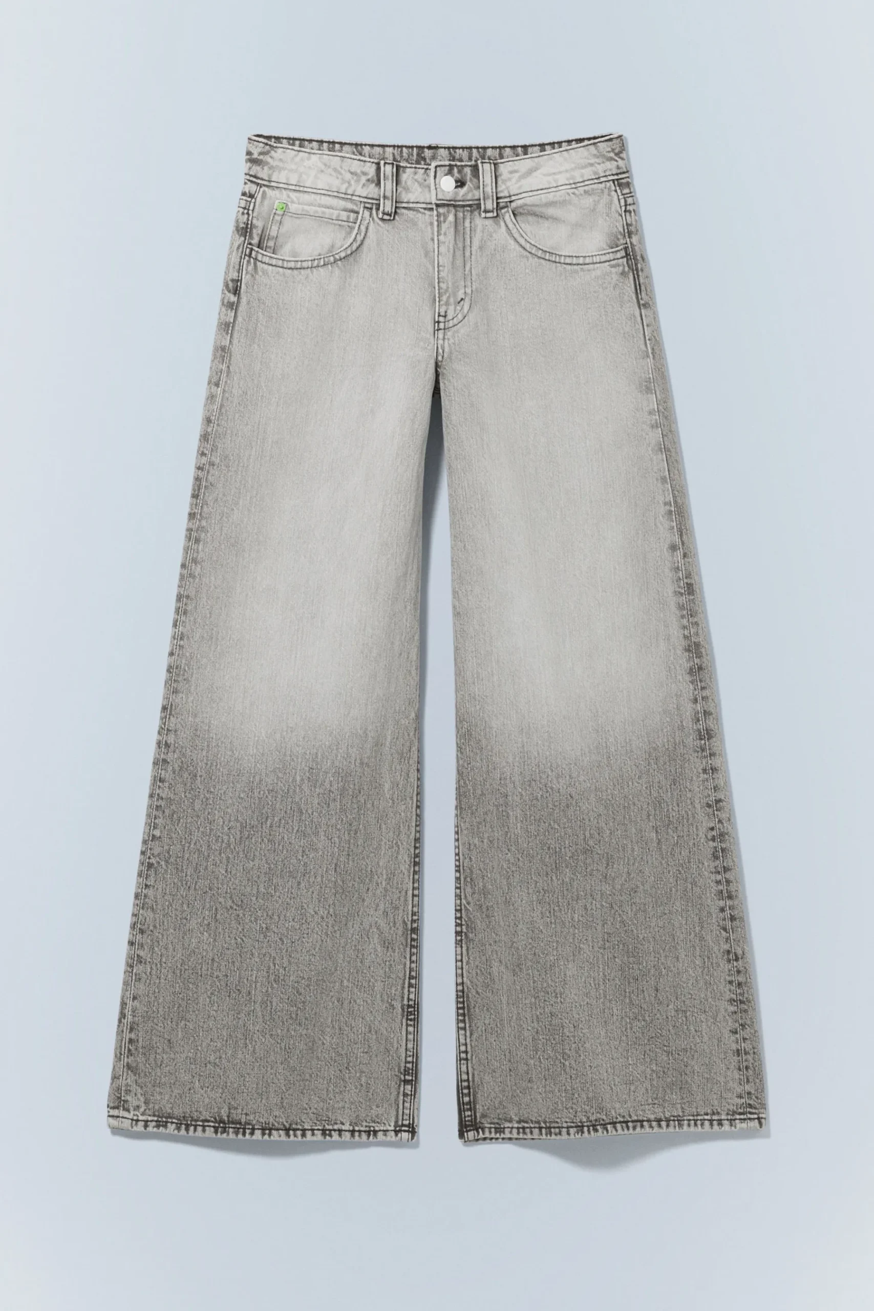 Weekday POSER REGULAR WAIST LOOSE WIDE JEANS post grey Cheap