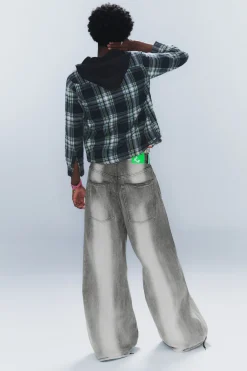 Weekday RAD SUPER REGULAR WAIST LOOSE WIDE JEANS duster grey Best Sale