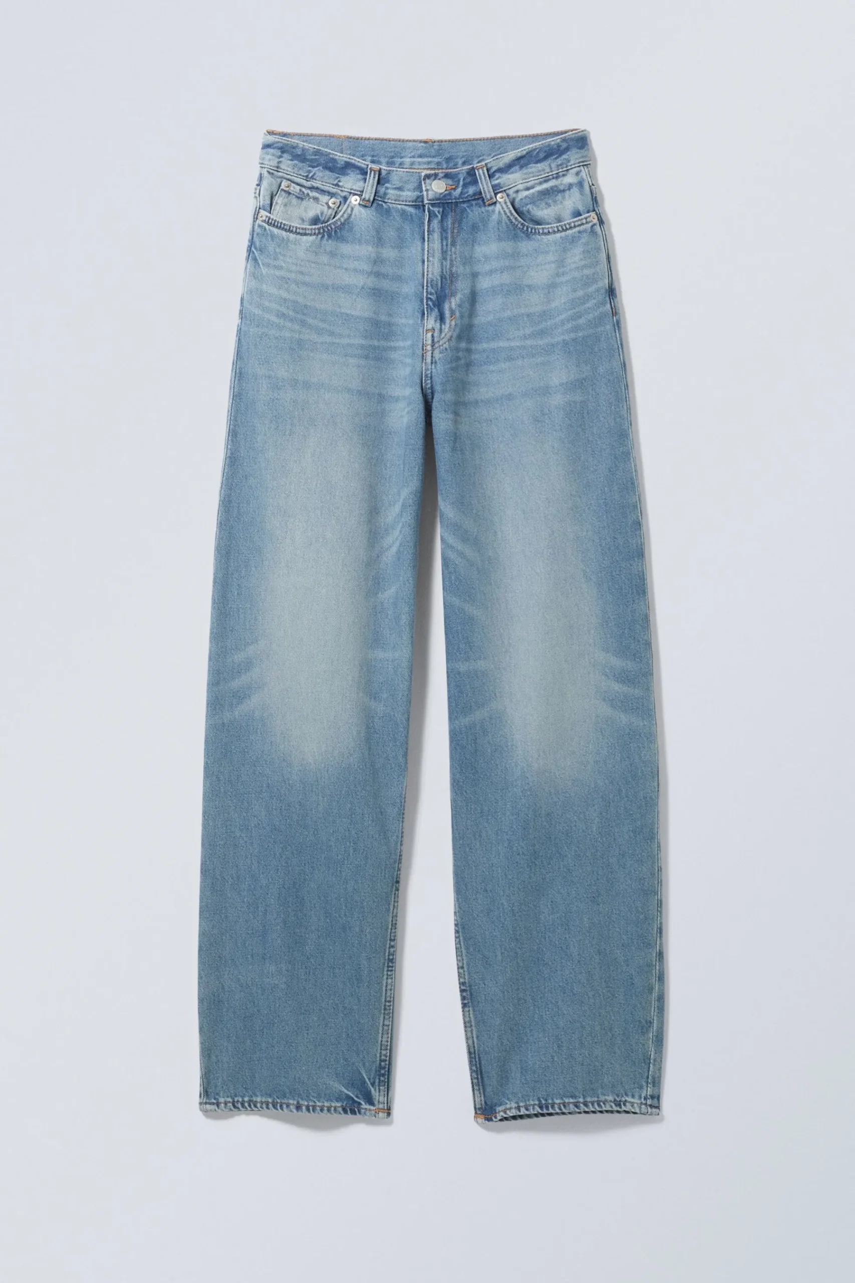 Weekday RAIL MID RISE LOOSE WIDE LEG JEANS seventeen blue medium blue Best
