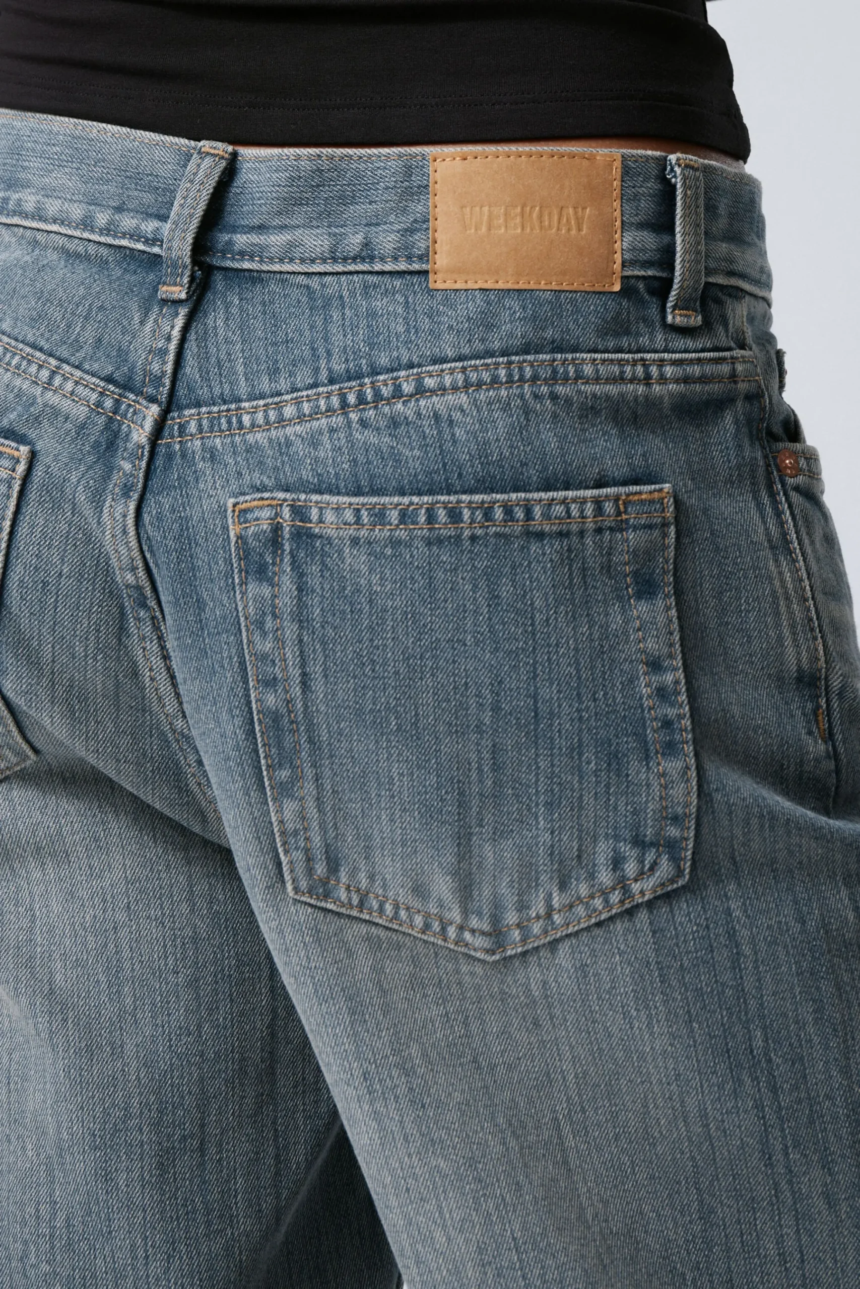 Weekday RAIL MID RISE LOOSE WIDE LEG JEANS trove blue medium blue Online