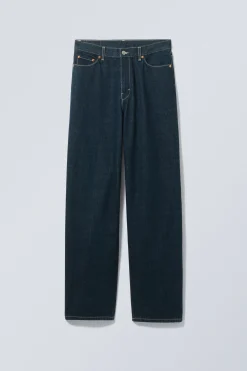 Weekday RAIL MID RISE LOOSE WIDE LEG JEANS blue rinse dark blue Outlet