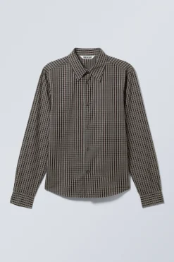 Weekday REGULAR FIT CHECKED COTTON SHIRT checked black Discount