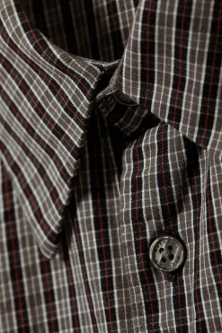Weekday REGULAR FIT CHECKED COTTON SHIRT checked black Discount