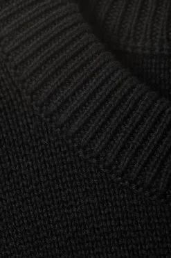 Weekday REGULAR KNITTED COTTON SWEATER black Discount