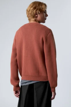 Weekday REGULAR KNITTED COTTON SWEATER dusty coral New