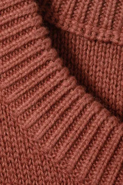 Weekday REGULAR KNITTED COTTON SWEATER dusty coral New