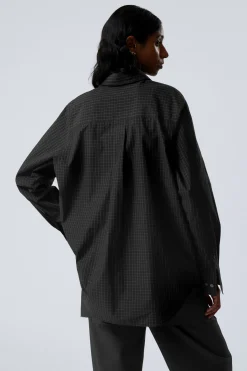 Weekday REGULAR POPLIN SHIRT dark black Fashion