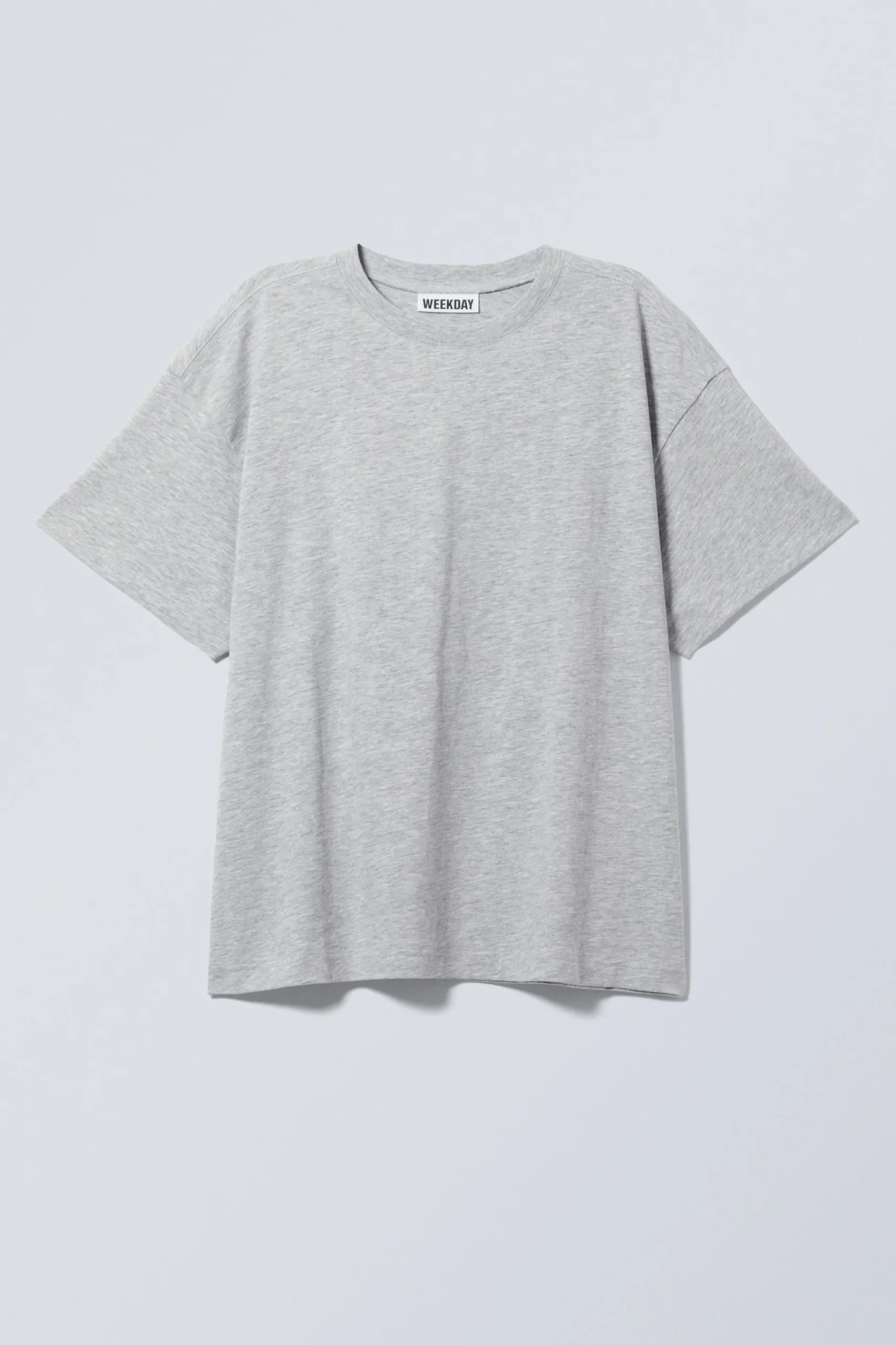 Weekday RELAXED BOXY COTTON T-SHIRT grey melange Clearance