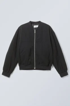 Weekday RELAXED COTTON BOMBER JACKET black Cheap