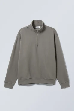 Weekday RELAXED HEAVY HALF ZIP SWEATER dusty grey Cheap