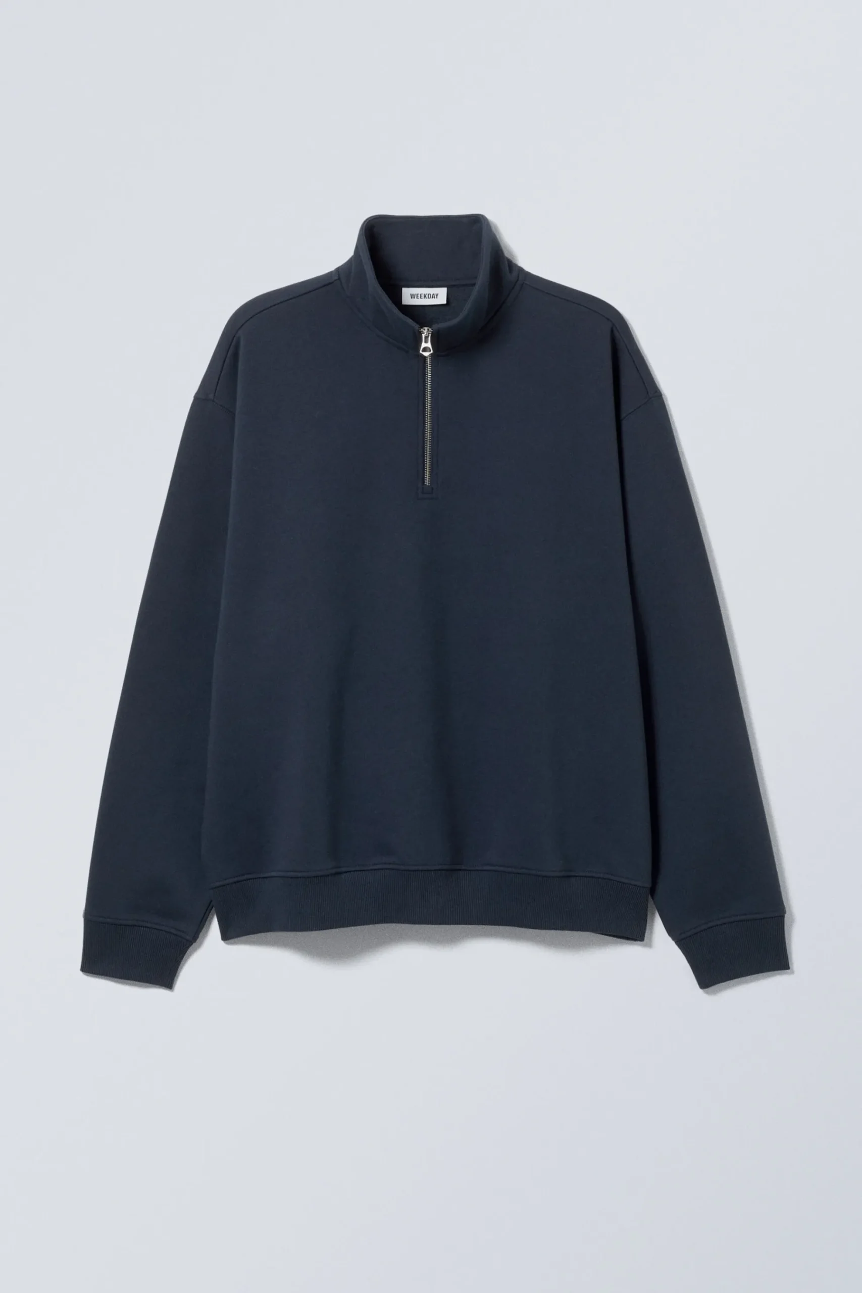 Weekday RELAXED HEAVY HALF ZIP SWEATER dark blue Fashion