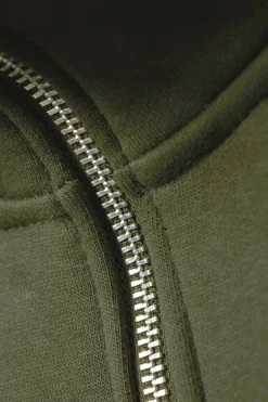 Weekday RELAXED HEAVY HALF ZIP SWEATER dark khaki green Cheap