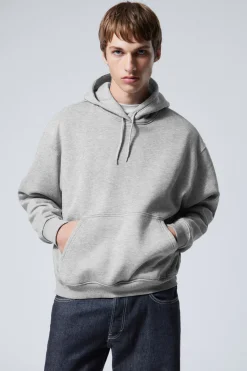 Weekday RELAXED HEAVY HOODIE light grey melange Clearance