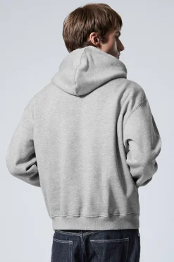 Weekday RELAXED HEAVY HOODIE light grey melange Clearance